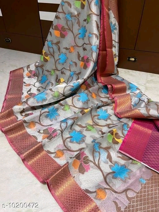 Tissue silk fancy saree